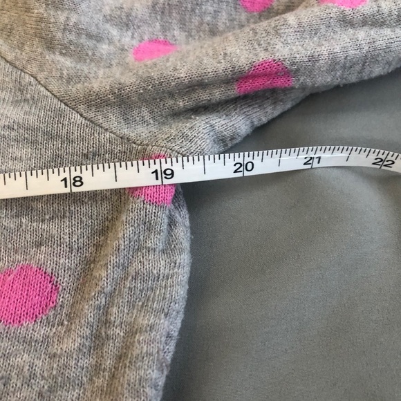 Motherhood Maternity Gray and Pink Polka Dot Crew Neck Sweater - Picture 9 of 10